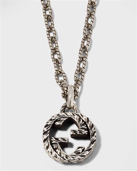 gucci g necklace|Gucci interlocking g necklace men's.